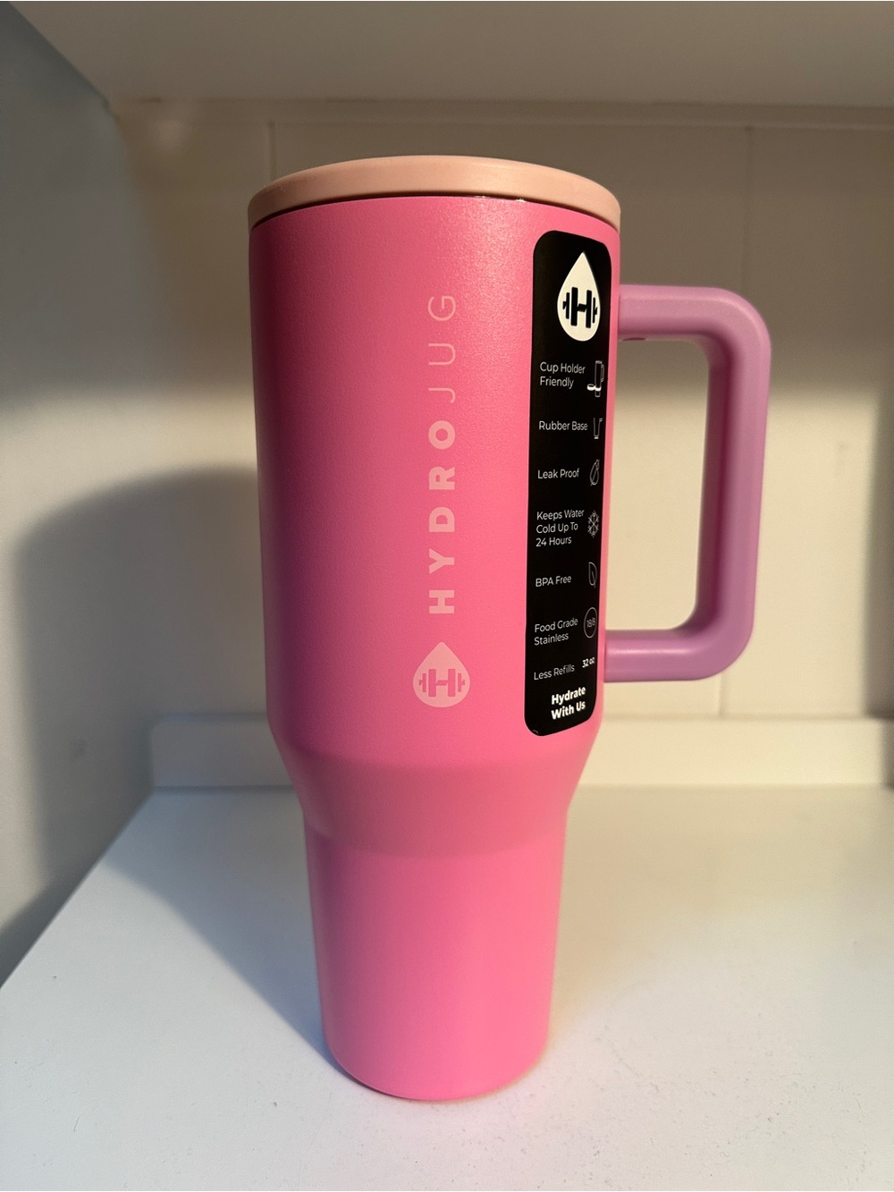 Hydrojug Traveler Tumbler Pink Sugar 40oz